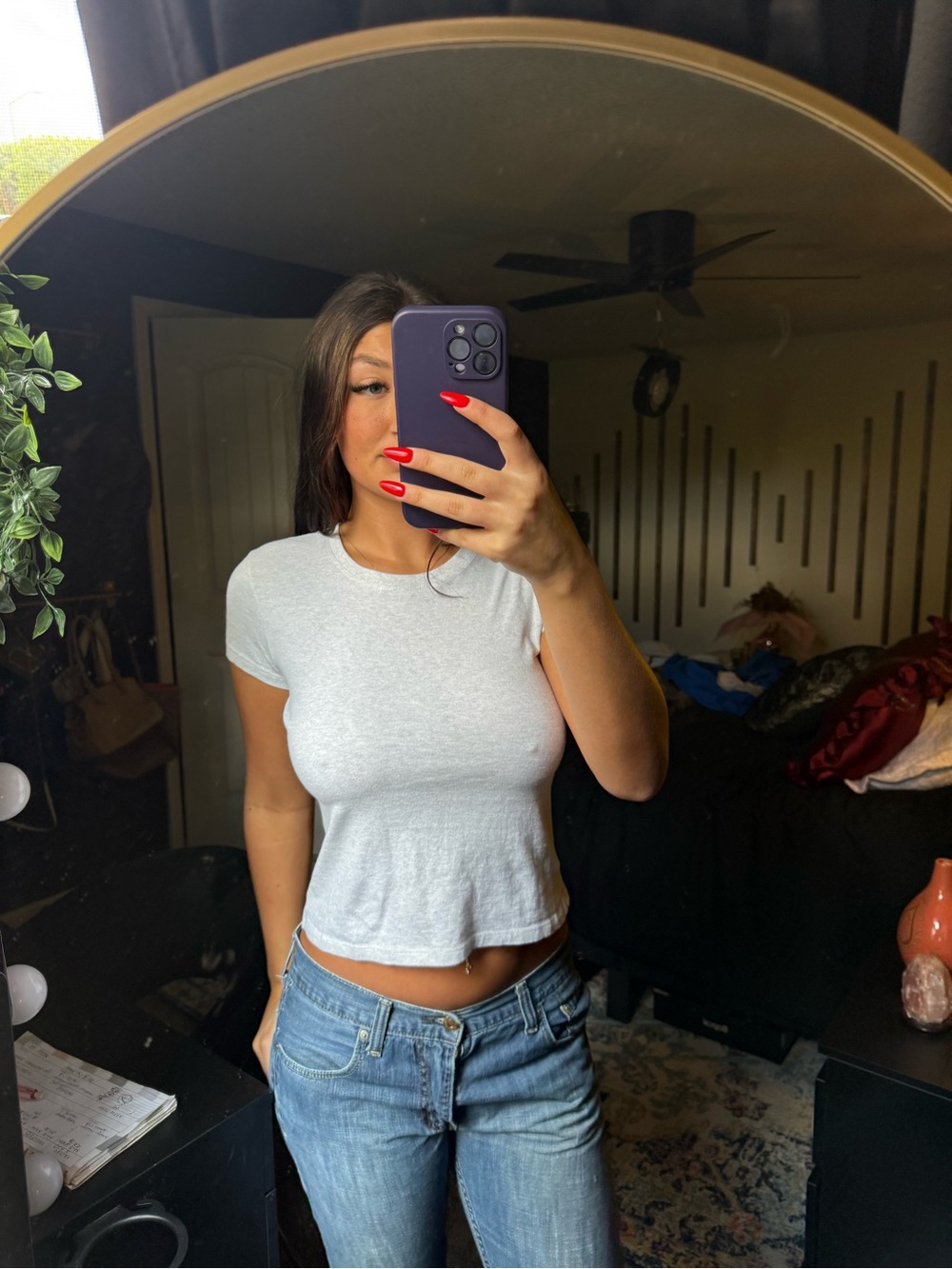 Brandy Melville White Fitted Short Sleeve Crop Top